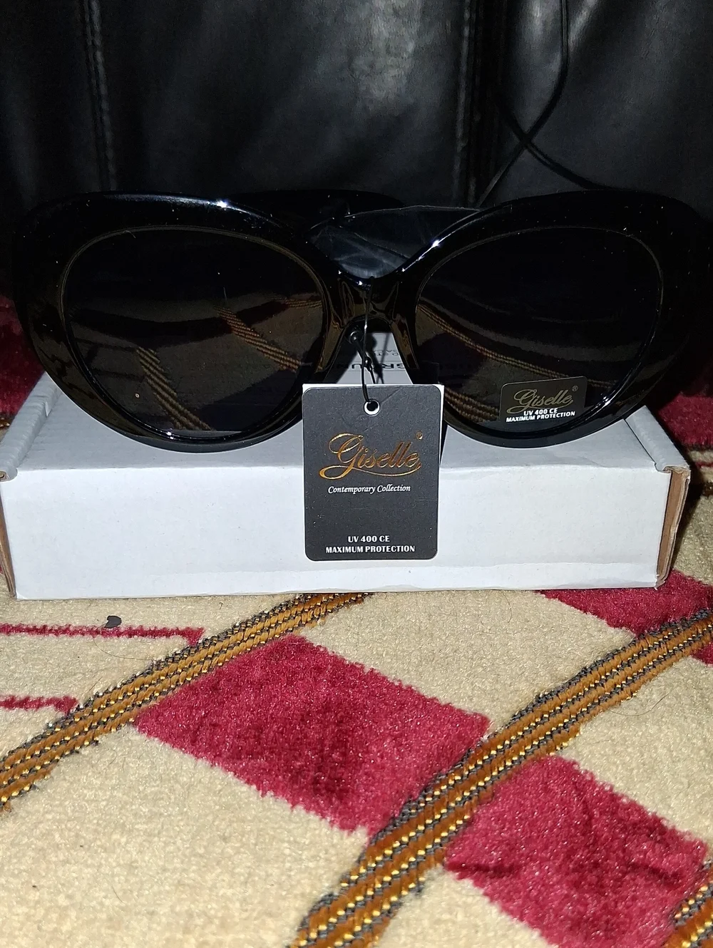 Giselle Black Cat-Eye Women's Sunglasses